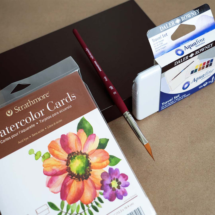Kit aquarelle pinceau pétale