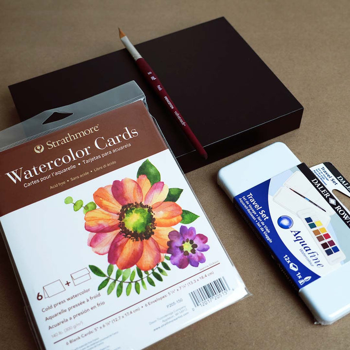 Kit aquarelle pinceau pétale
