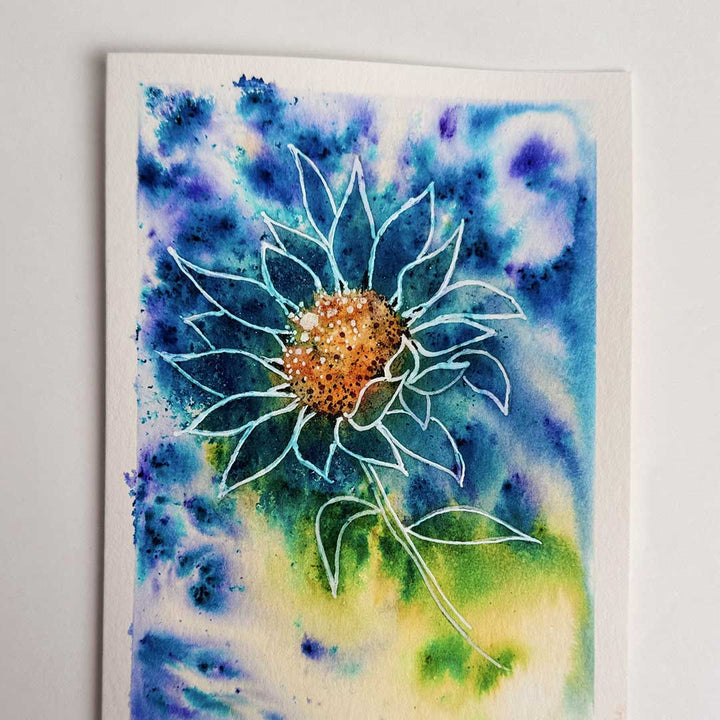 Tracé Fleur au Brusho