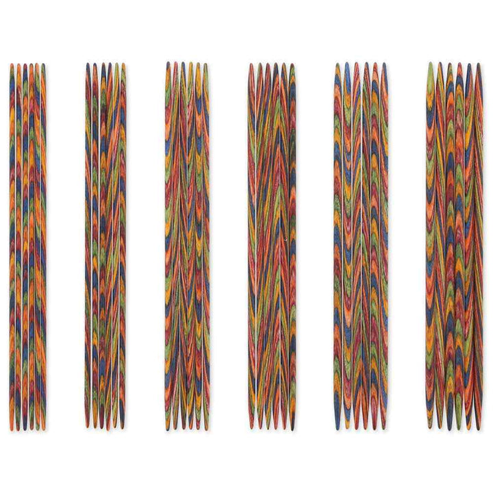 Rainbow Wood Double Point Knitting Needle Set 12 cm (5″) - 36pc - 9212705