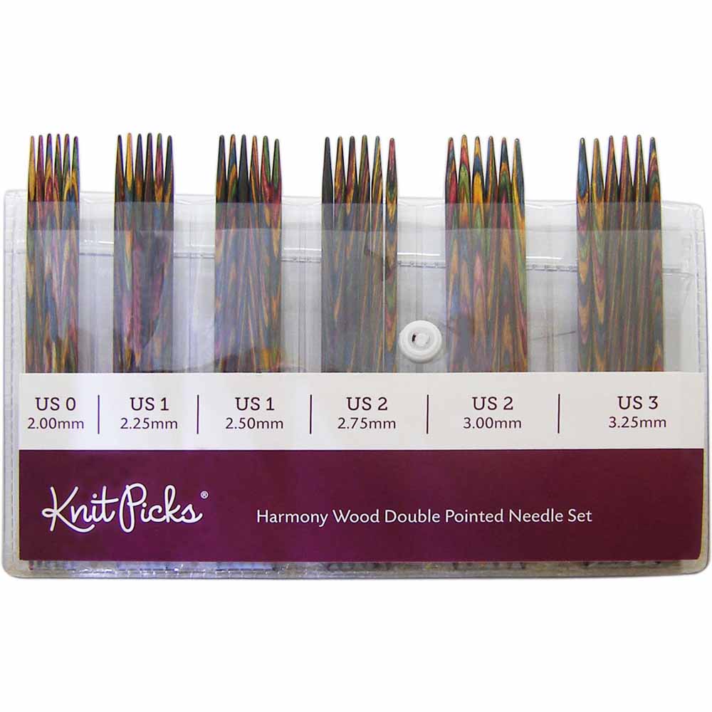 Rainbow Wood Double Point Knitting Needle Set 15cm (6″) - 36pc - 9215705