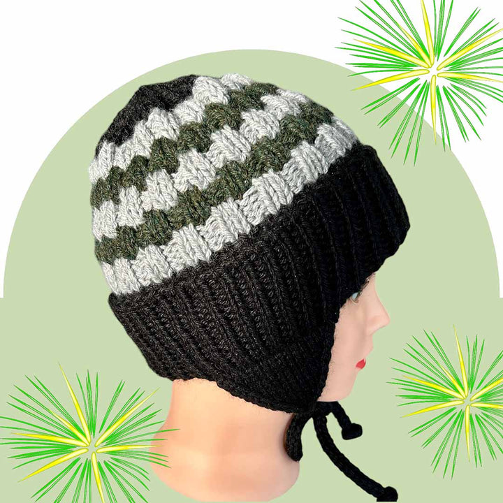Duo - Fabien / Fabienne Tuque avec ou sans oreilles et plastron à col roulé