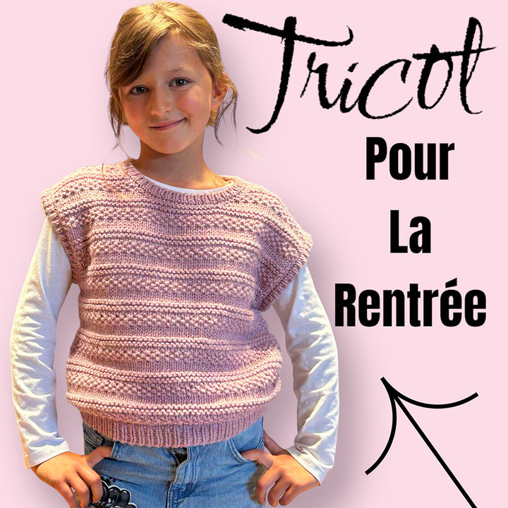 "Alice" sleeveless sweater for girls