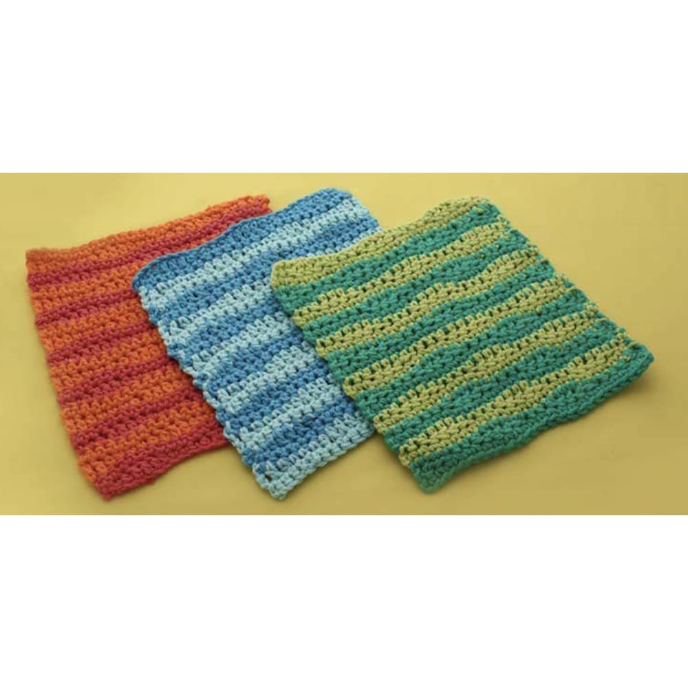 Patron Wavy Stripes dishcloth - crochet (anglais seulement)