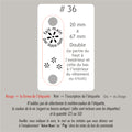 #36 Étiquettes personnalisées pliables avec vis chicago