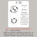 #30 Étiquettes personnalisées pliables
