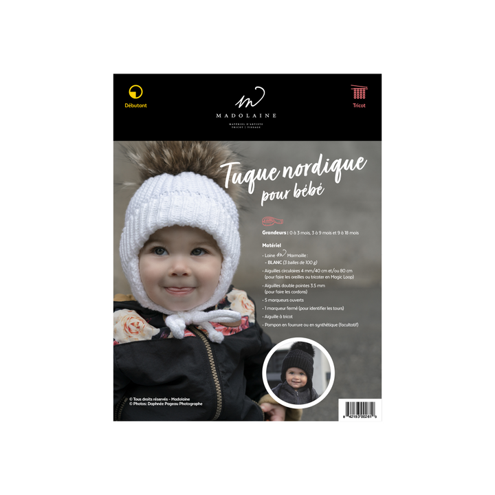 Patron de tricot M - Tuque nordique pour bébé