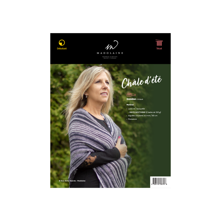 Patron tricot M - Châle d'été