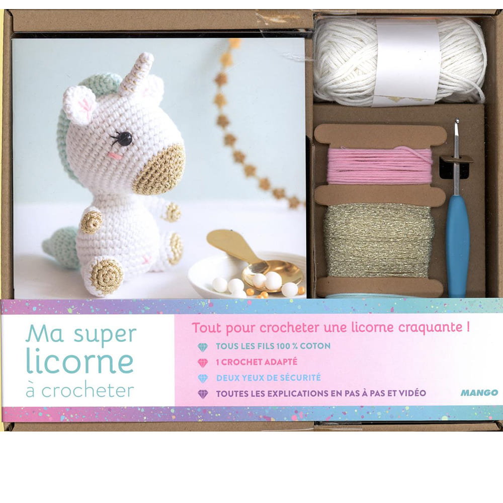 Coffret - Ma super licorne à crocheter