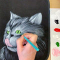 Cours de peinture en ligne - Mon chat a soif par Manon Pilote