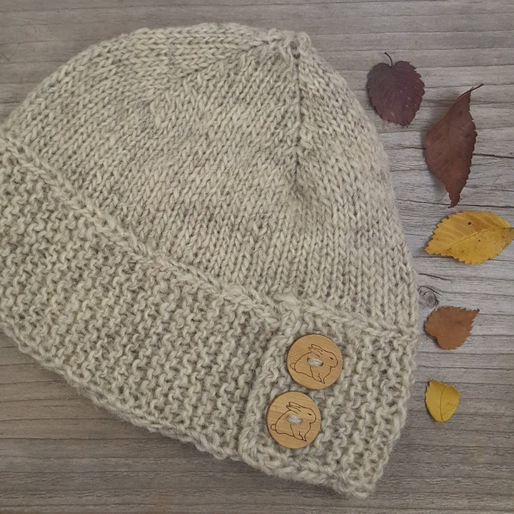 Wooden Rabbit button