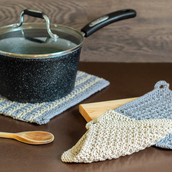 Patron de tricot M - Maniques et sous-plat