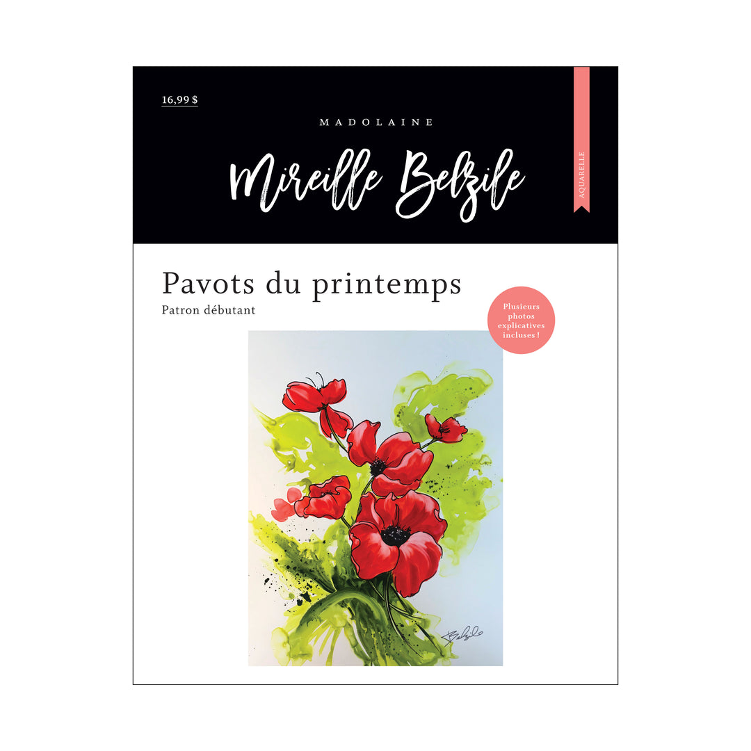 M Painting Pattern - “Spring poppies” by Mireille Belzile (Web version)