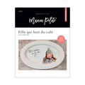 M Painting Pattern - “Girl who drinks coffee” by Manon Pilote (Web version)