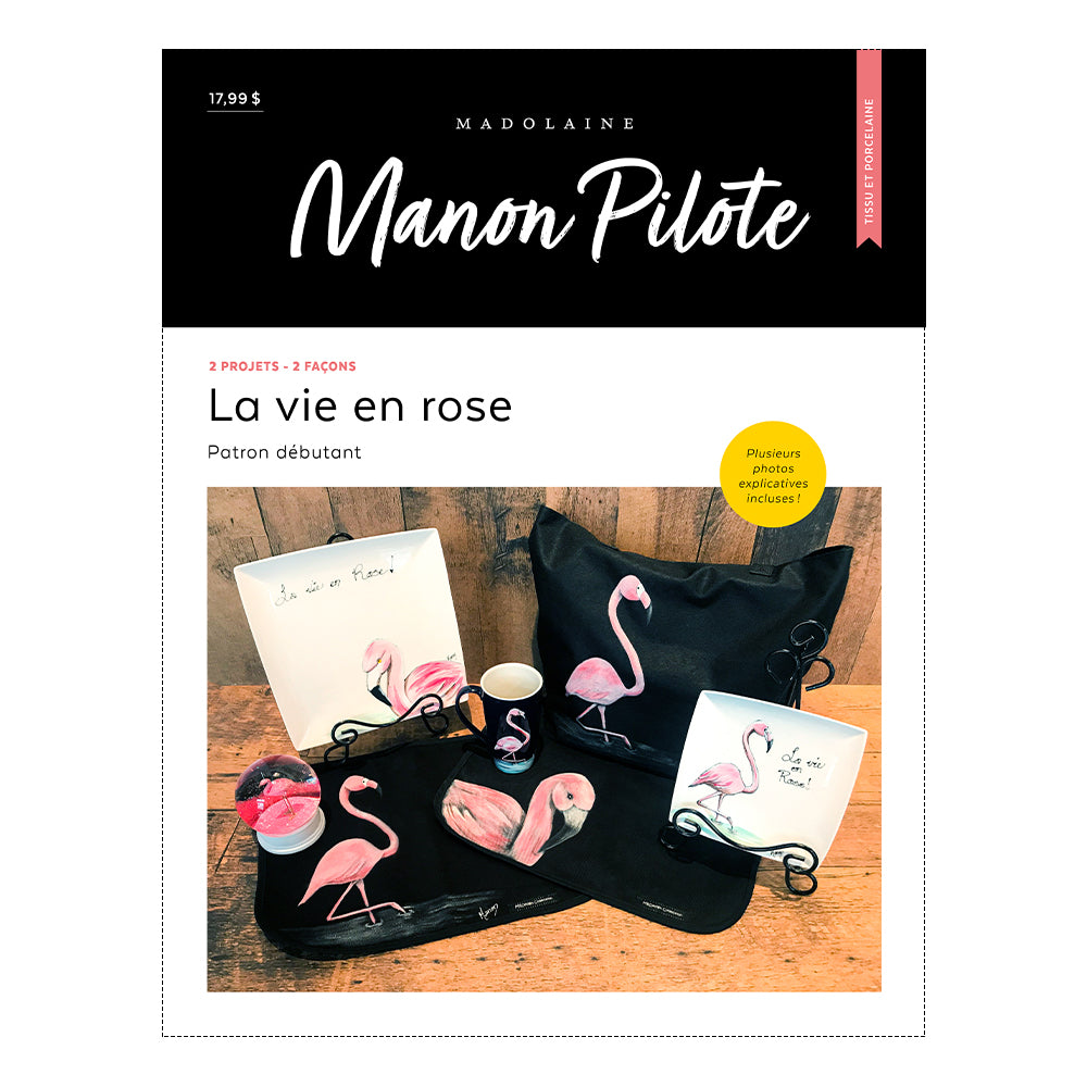 Patron peinture M - «La vie en rose» de Manon Pilote (Version imprimé)