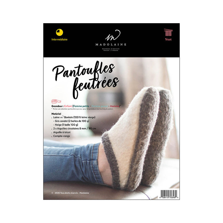 Patron M - Pantoufles feutrées