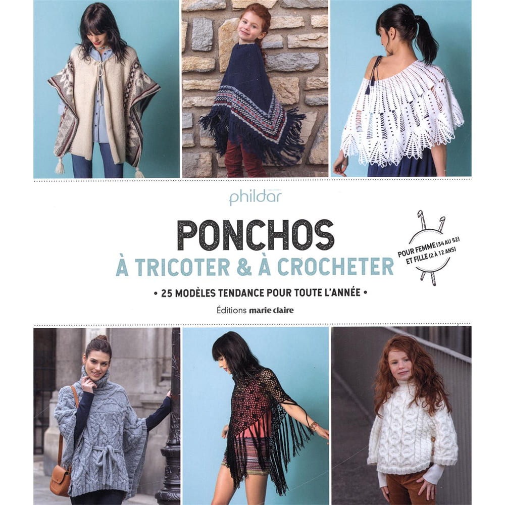 Ponchos à tricoter & à crocheter