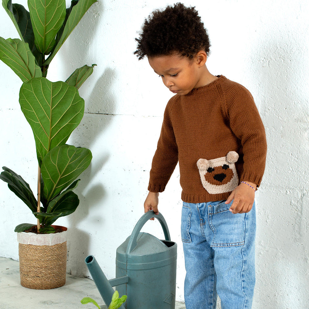 M2210 - Bear pocket raglan sweater