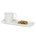Cup with rectangular plate