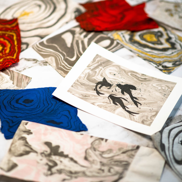Suminagashi et sumi-e : une exploration japonaise entre eau, encre et mouvement (Univers M)