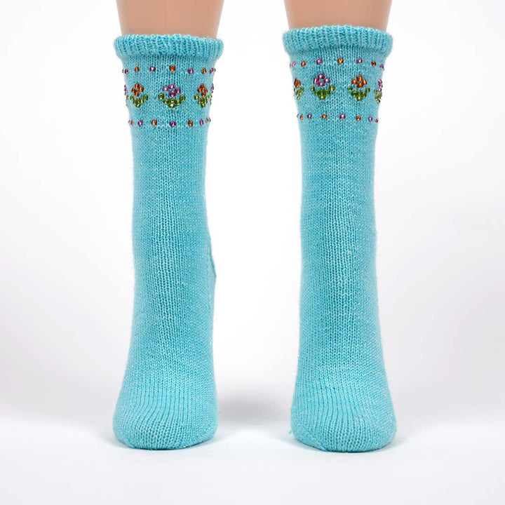 Patron Chaussette Les fleurs de papa