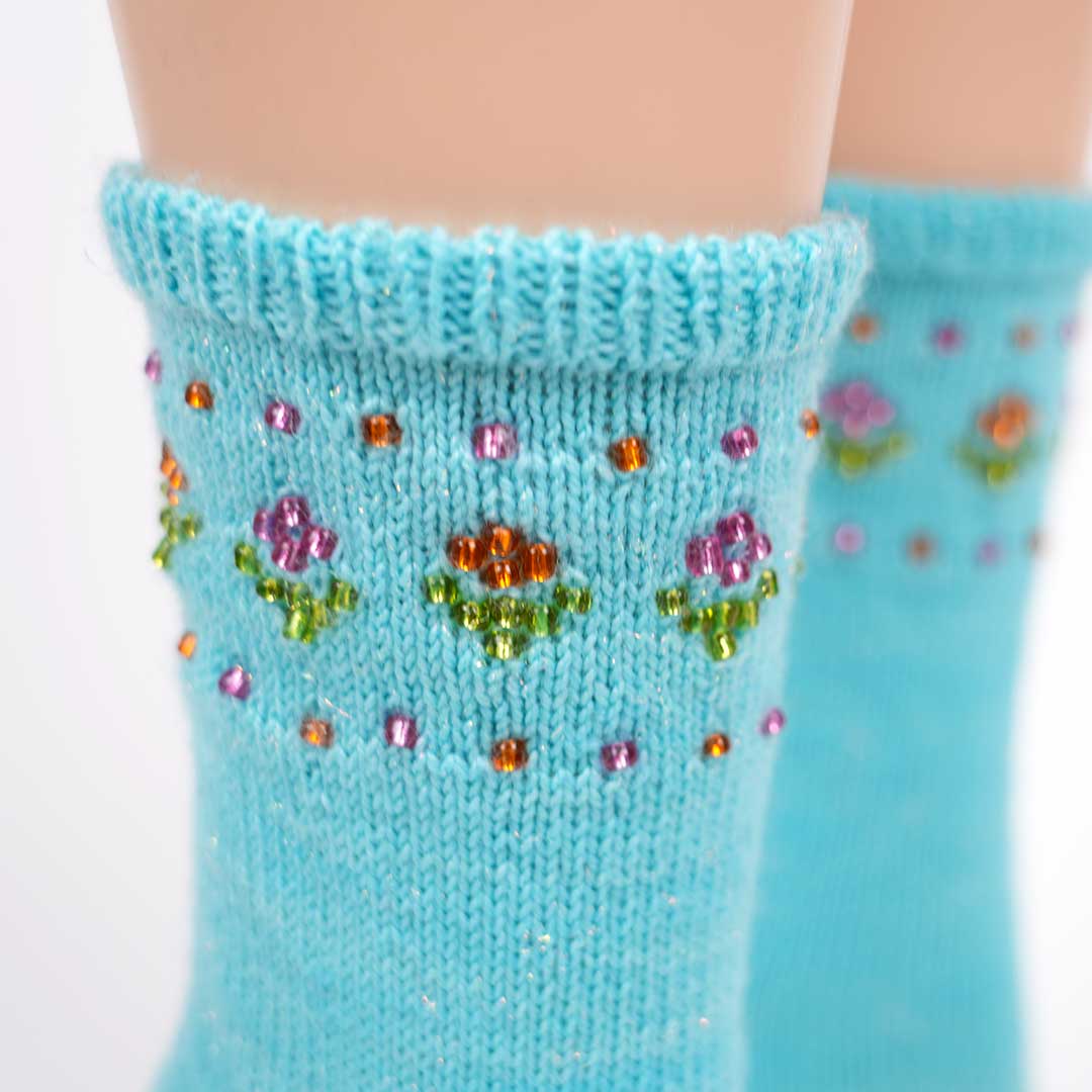 Patron Chaussette Les fleurs de papa