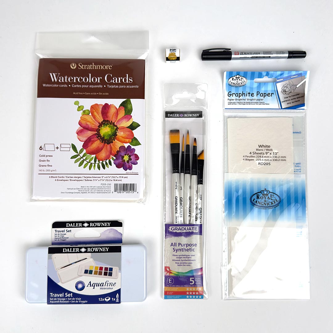 Boîte créative : Créez vos cartes de Noël à l’aquarelle