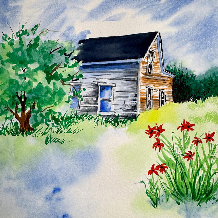 Cours en ligne : Paysage campagnard à l'aquarelle