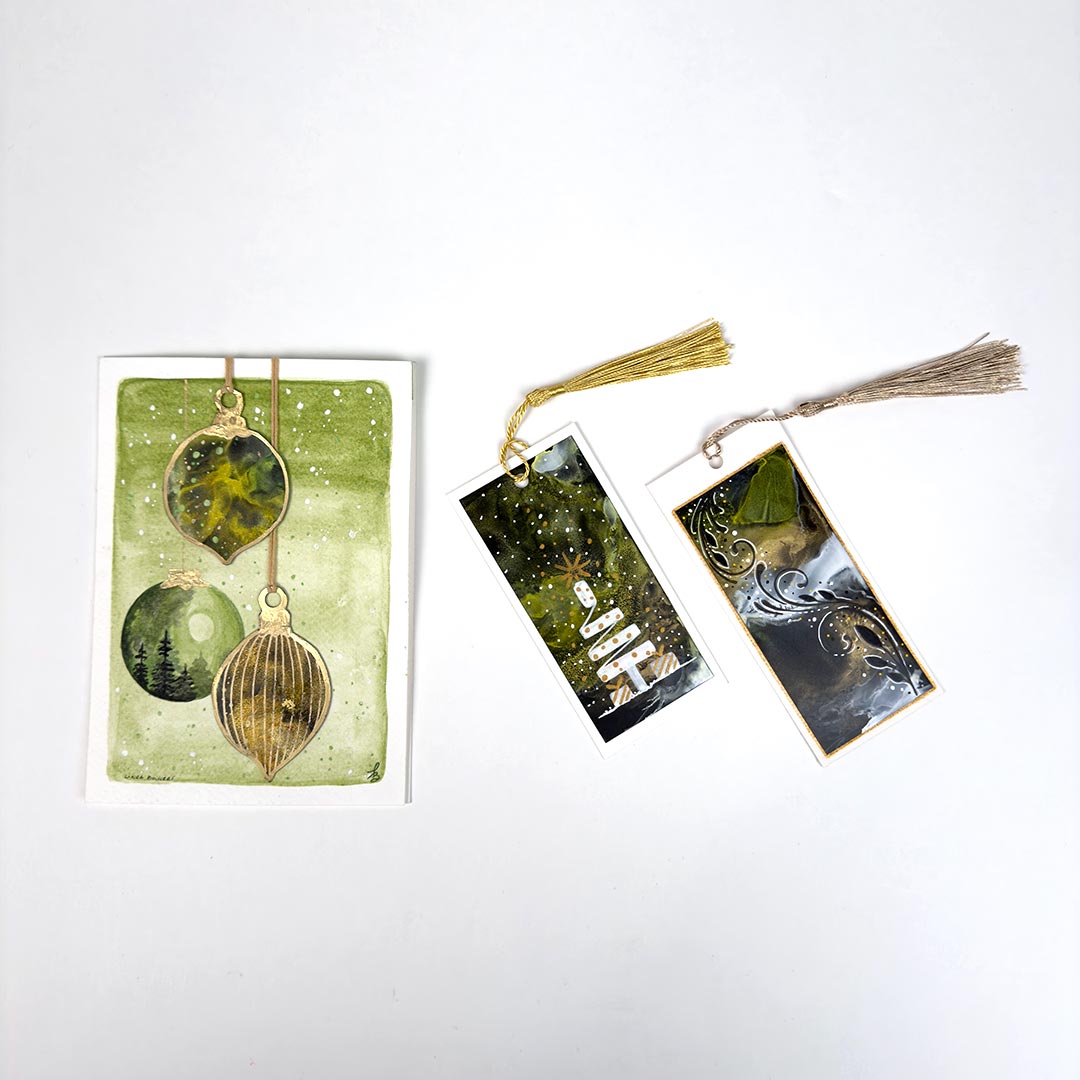 Alcohol-based inks Christmas cards Level 1 (Univers M)