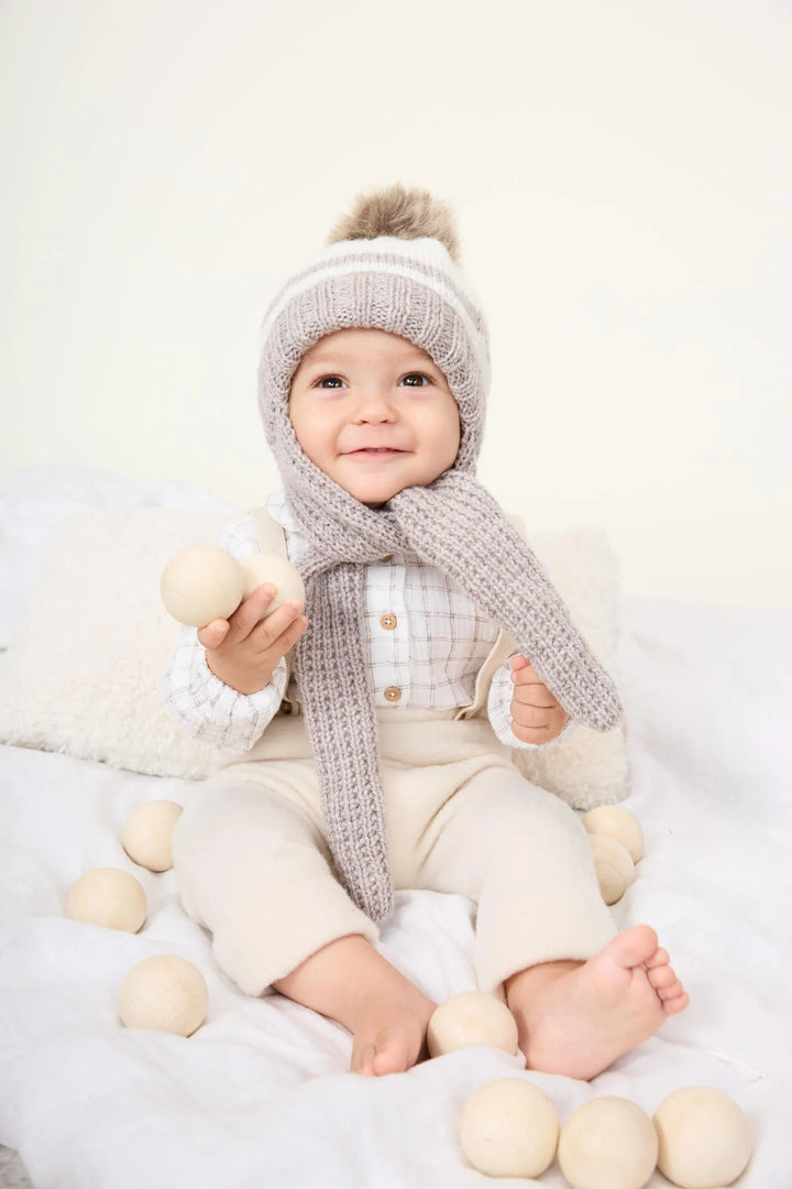 Bergère de France Canada - Baptiste striped hat and mittens set