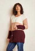 M6465 - Patron Gilet tricolore au point mousse Blandine