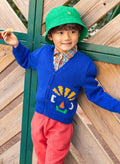 M6335 - Brandon jacquard V-neck cardigan