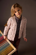 M6517 - Flavie cable knit cardigan with openwork details