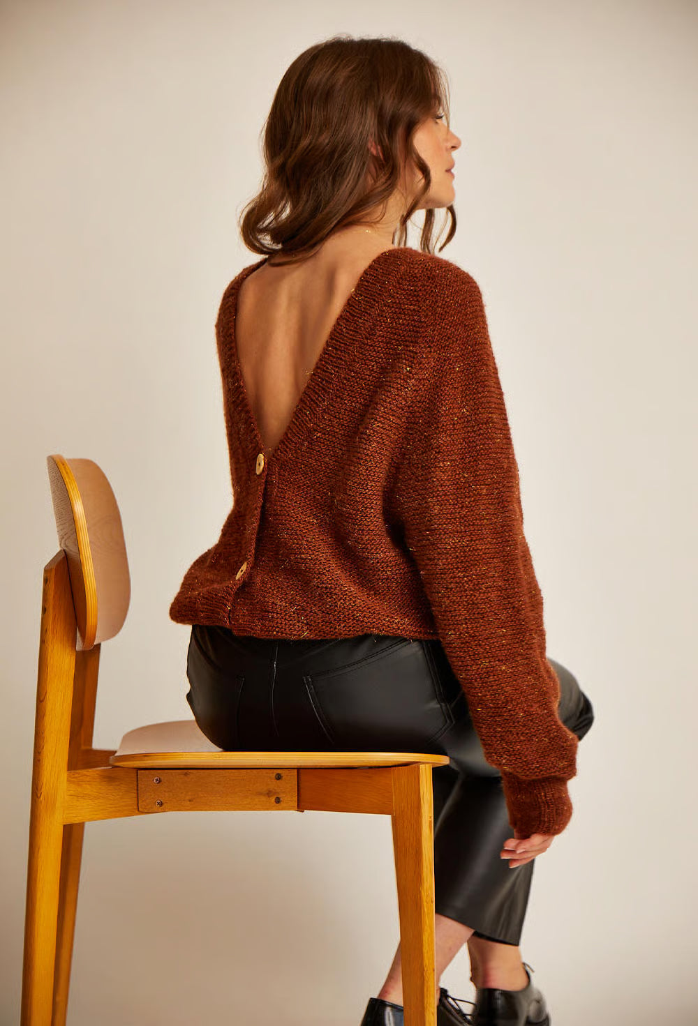 M6619 - Patron Gilet empiècement point mousse Léa