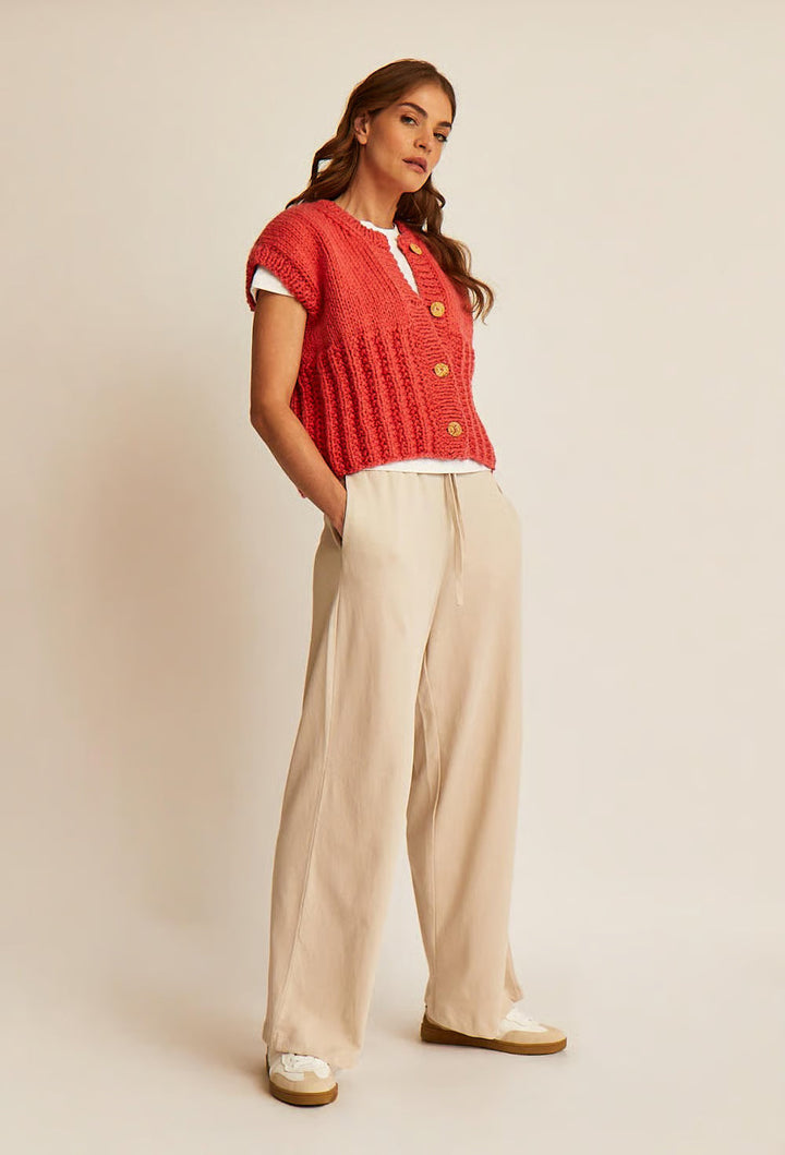M6614 - Patron Gilet sans manches point fantaisie Angela