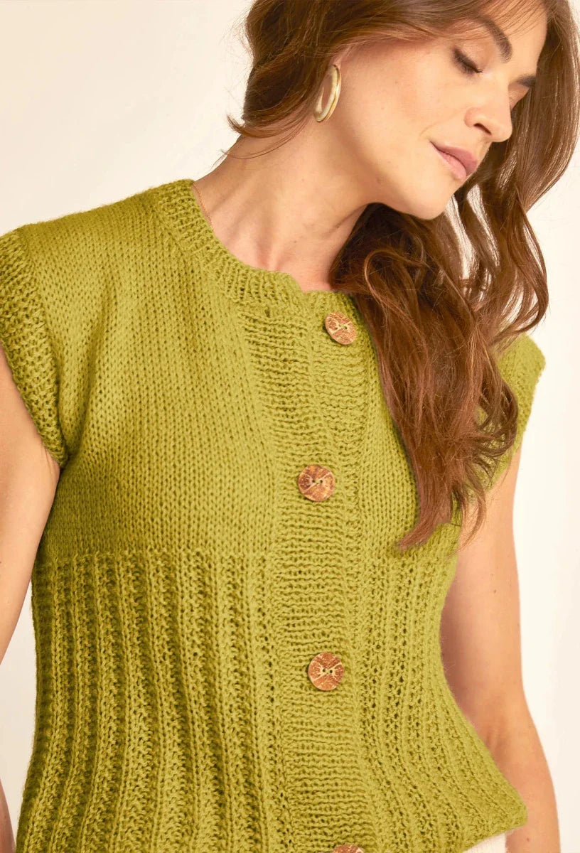 Bergère de France Canada - Inoa Textured Sleeveless Cardigan