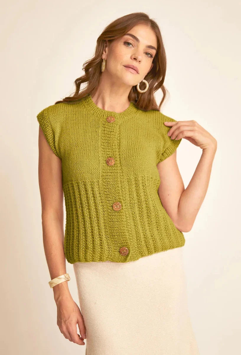 Bergère de France Canada - Inoa Textured Sleeveless Cardigan