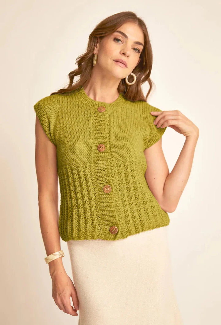 Bergère de France Canada - Inoa Textured Sleeveless Cardigan