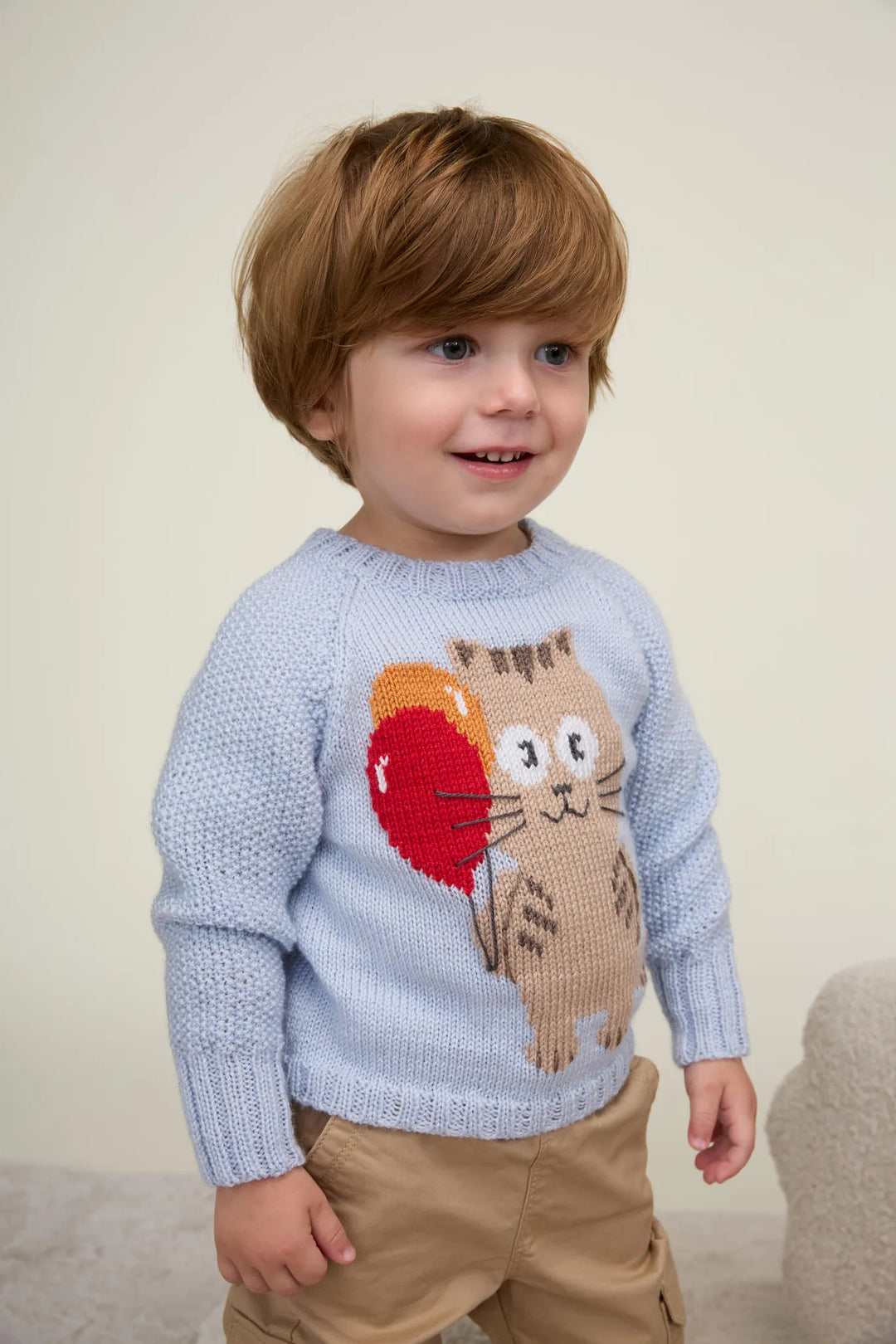 Bergère de France Canada - Illian jacquard raglan sweater with cat print