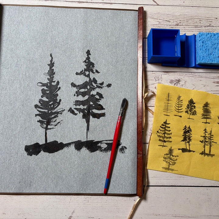 Créer des cartes à l’aquarelle inspirées du sumi-e (Univers M)