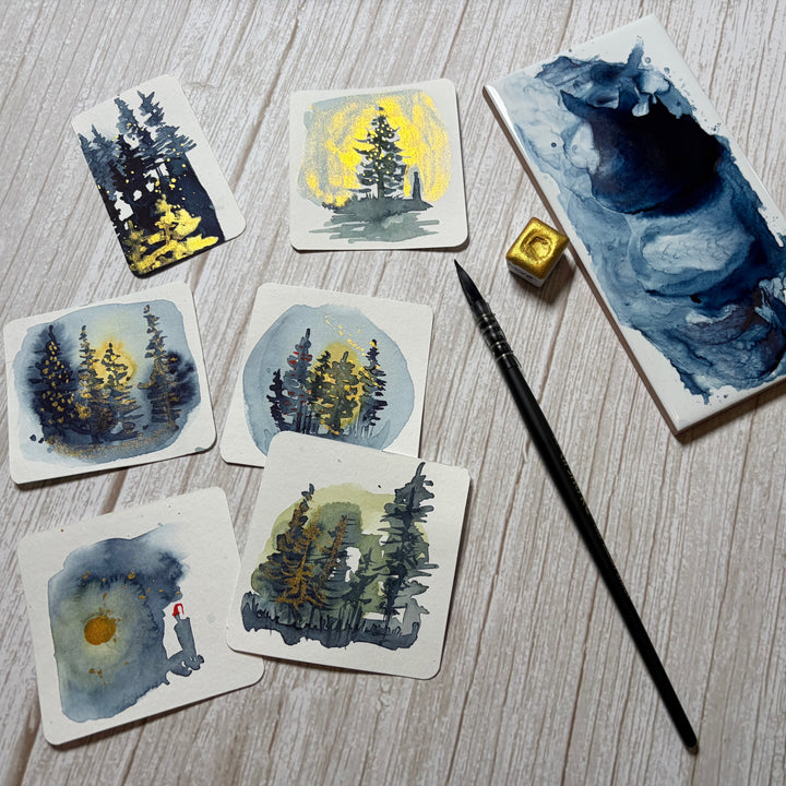 Créer des cartes à l’aquarelle inspirées du sumi-e (Univers M)
