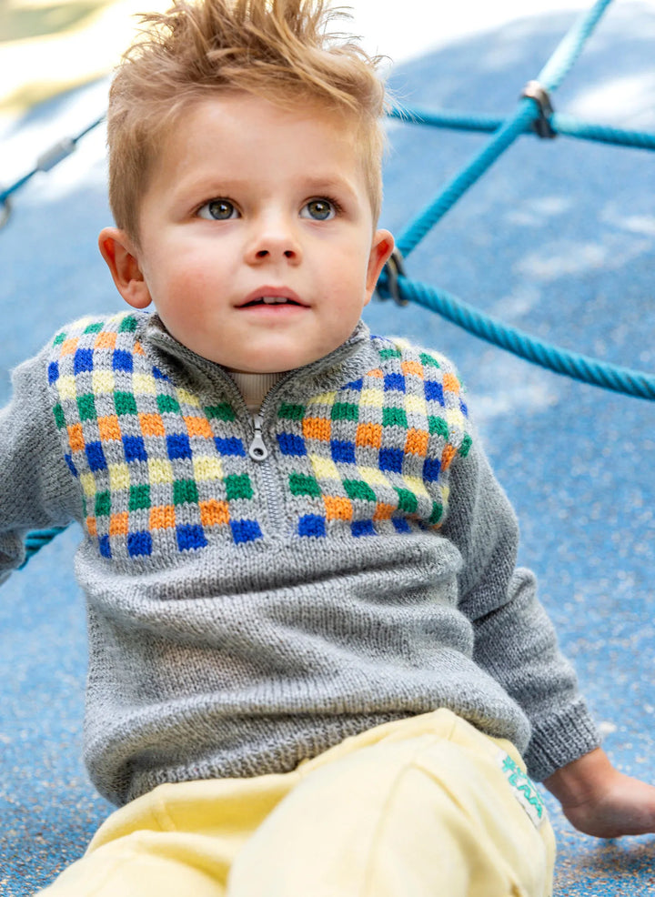 Bergère de France Canada - Ismael zippered trucker collar jacquard sweater