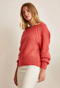 Pull raglan côtes fantaisie Irina - M6571