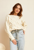M6689 - Patron Pull long à torsades Roxane