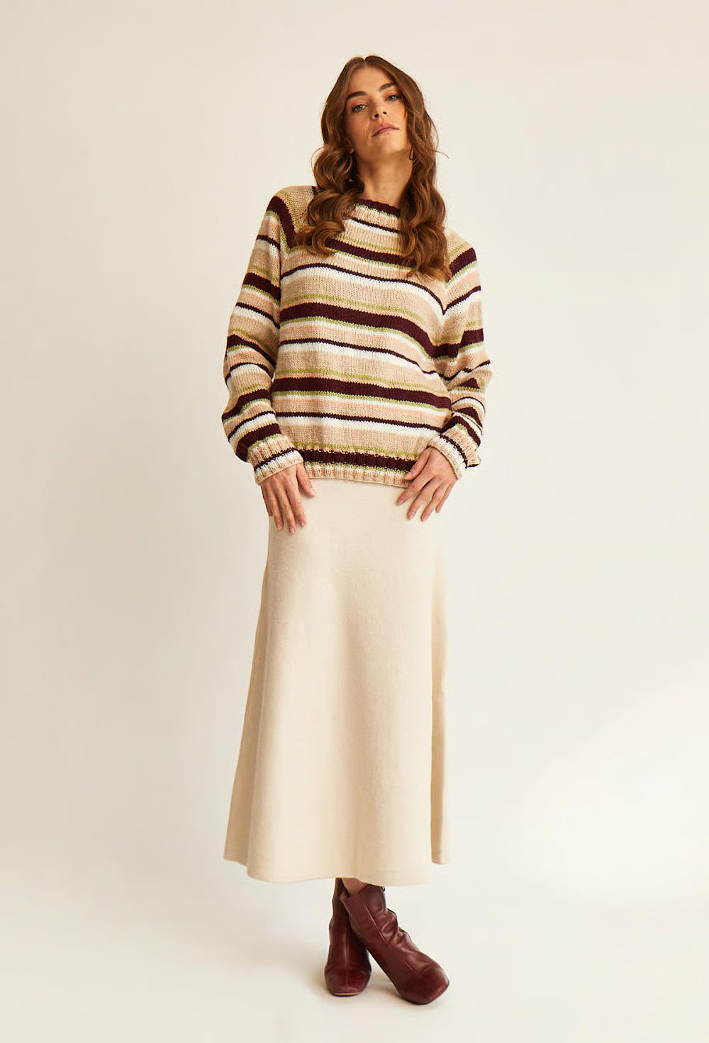 M6608 - Patron Pull top down rayé Beth