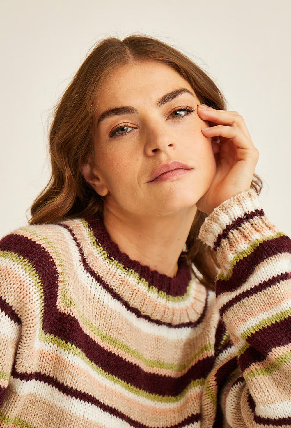 M6608 - Patron Pull top down rayé Beth