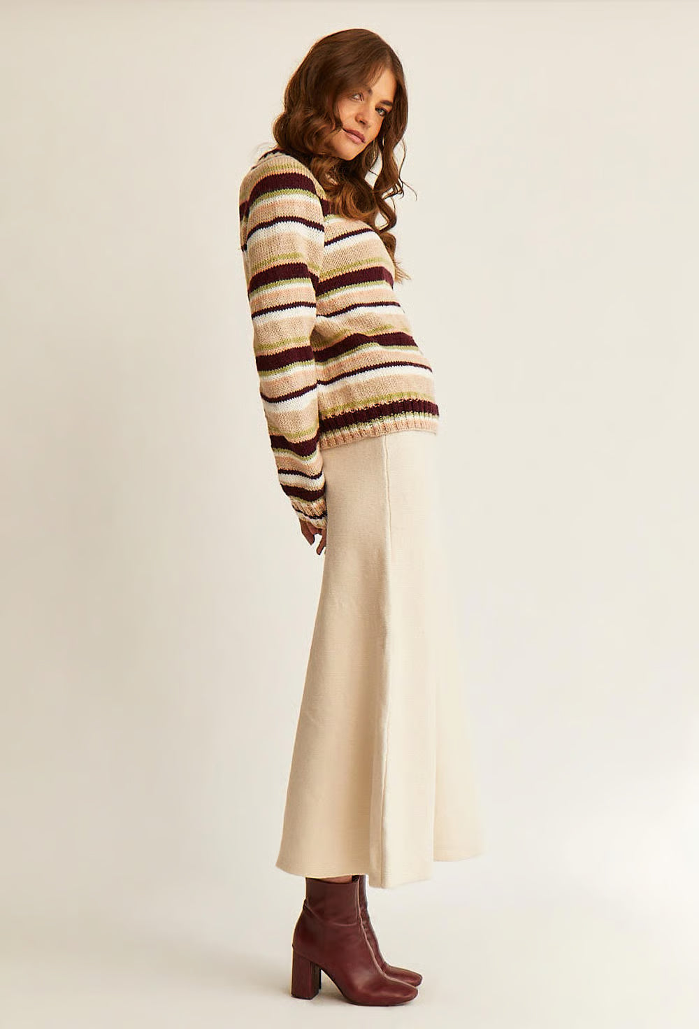 M6608 - Patron Pull top down rayé Beth