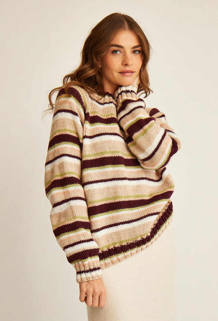 M6608 - Patron Pull top down rayé Beth