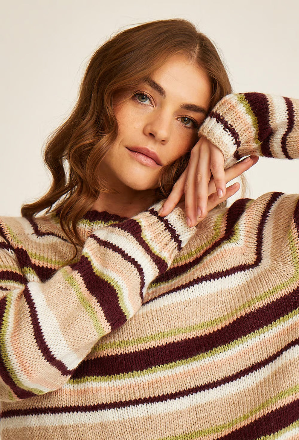 M6608 - Patron Pull top down rayé Beth
