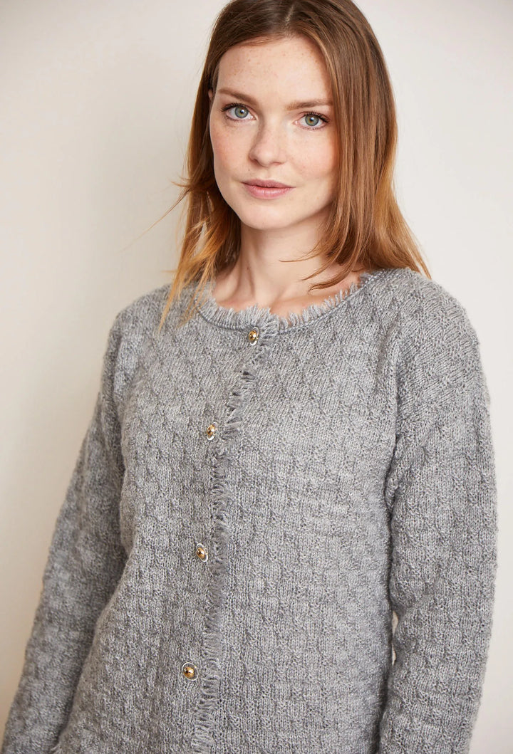 Bergère de France Canada - Baya fringed fancy stitch cardigan